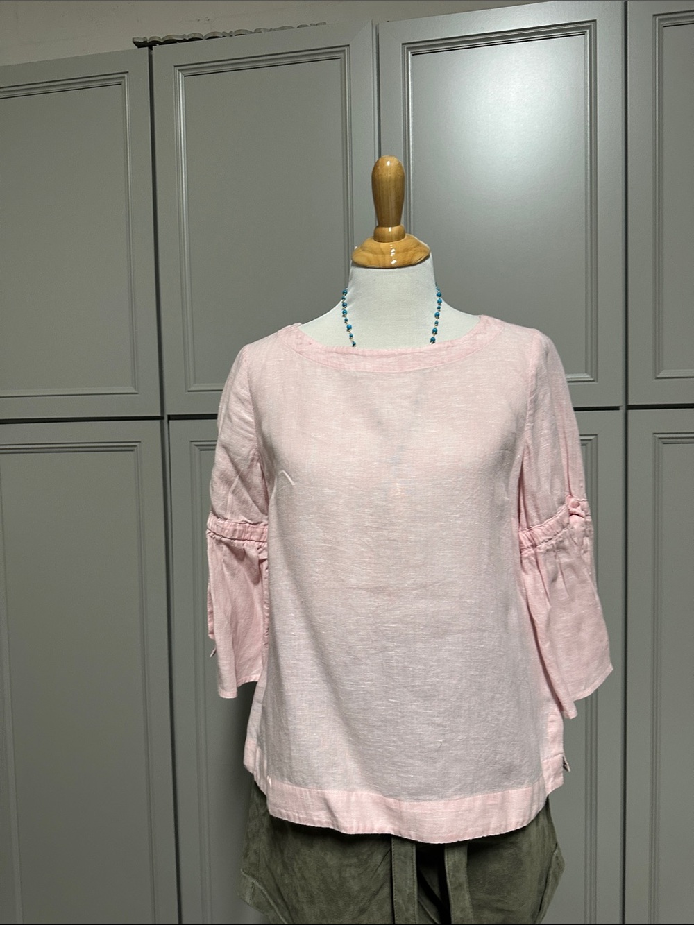 Charter Club Pale Pink Boatneck Linen-Blend Tunic
